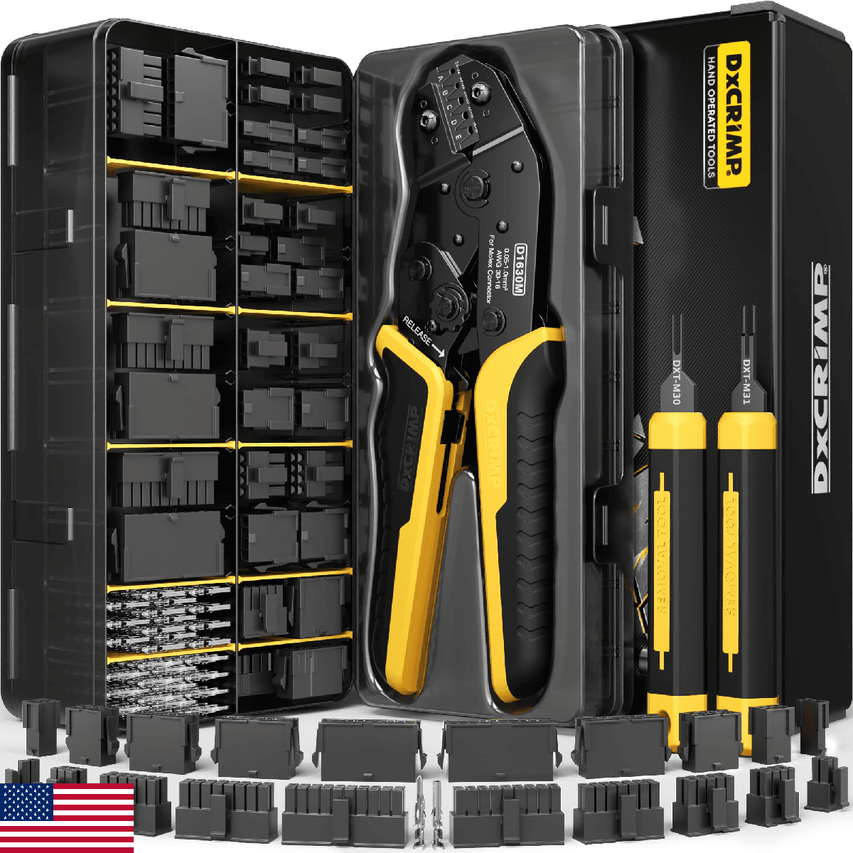 DxCRIMP Micro-Fit 3.0 Crimping Tool Kit, 22 Types 2–20 Pin 3.0mm Pitch Connector - Image 1