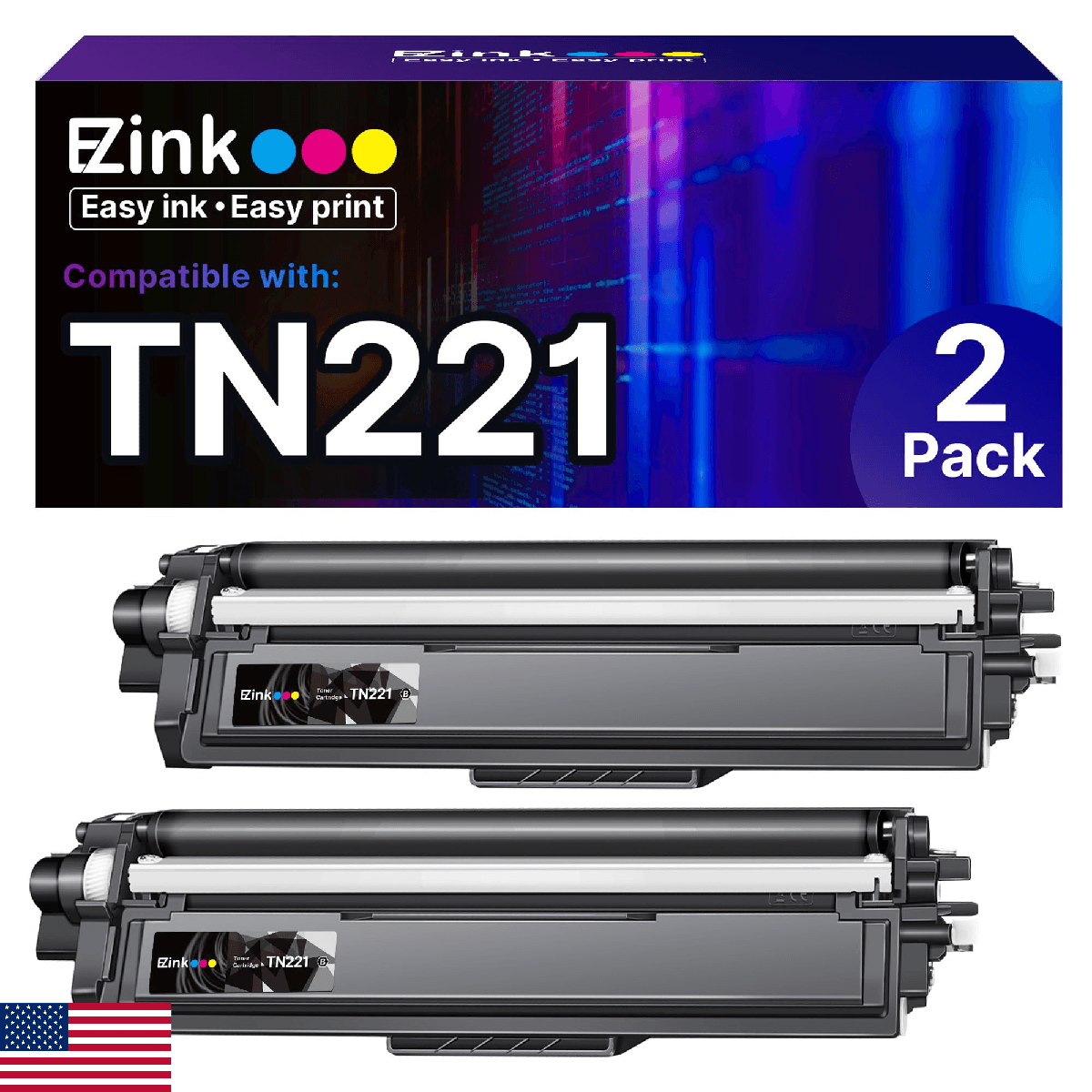 E-Z Ink TN221 Toner Cartridge Replacement for Brother TN221 TN-221 Black Toner C - Image 1