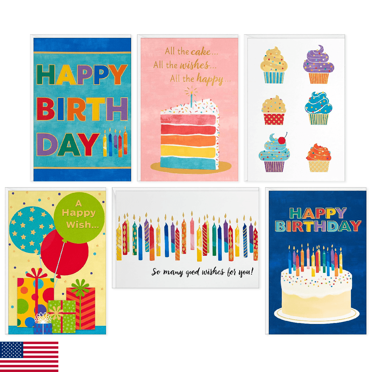 Hallmark Bulk Birthday Card Assortment (72 Cards with Envelopes) for Kids, Adult - Image 1