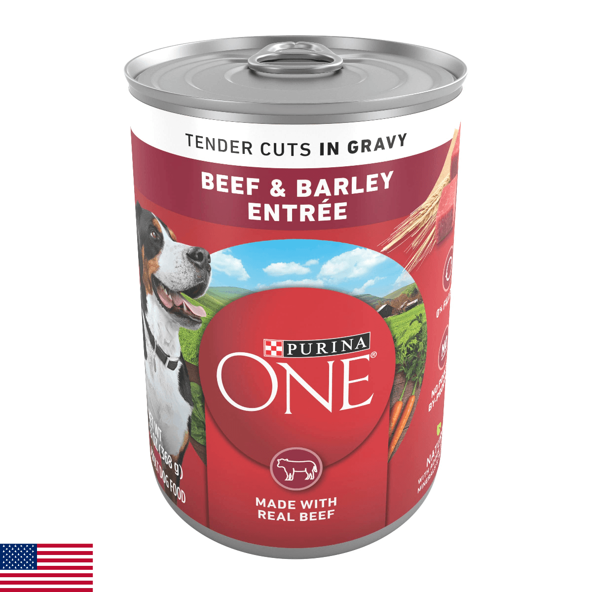 Purina ONE Natural Wet Dog Food Gravy, Tender Cuts in Gravy Beef and Barley Entr - Image 1