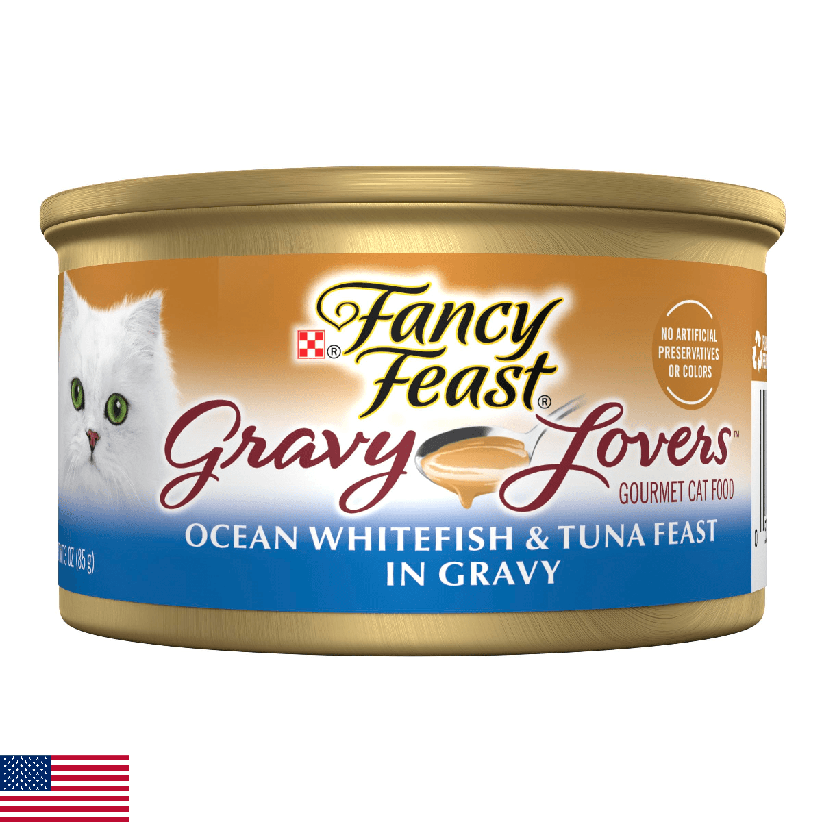 Purina Fancy Feast Gravy Lovers Ocean Whitefish and Tuna Feast Grilled Gourmet C - Image 1