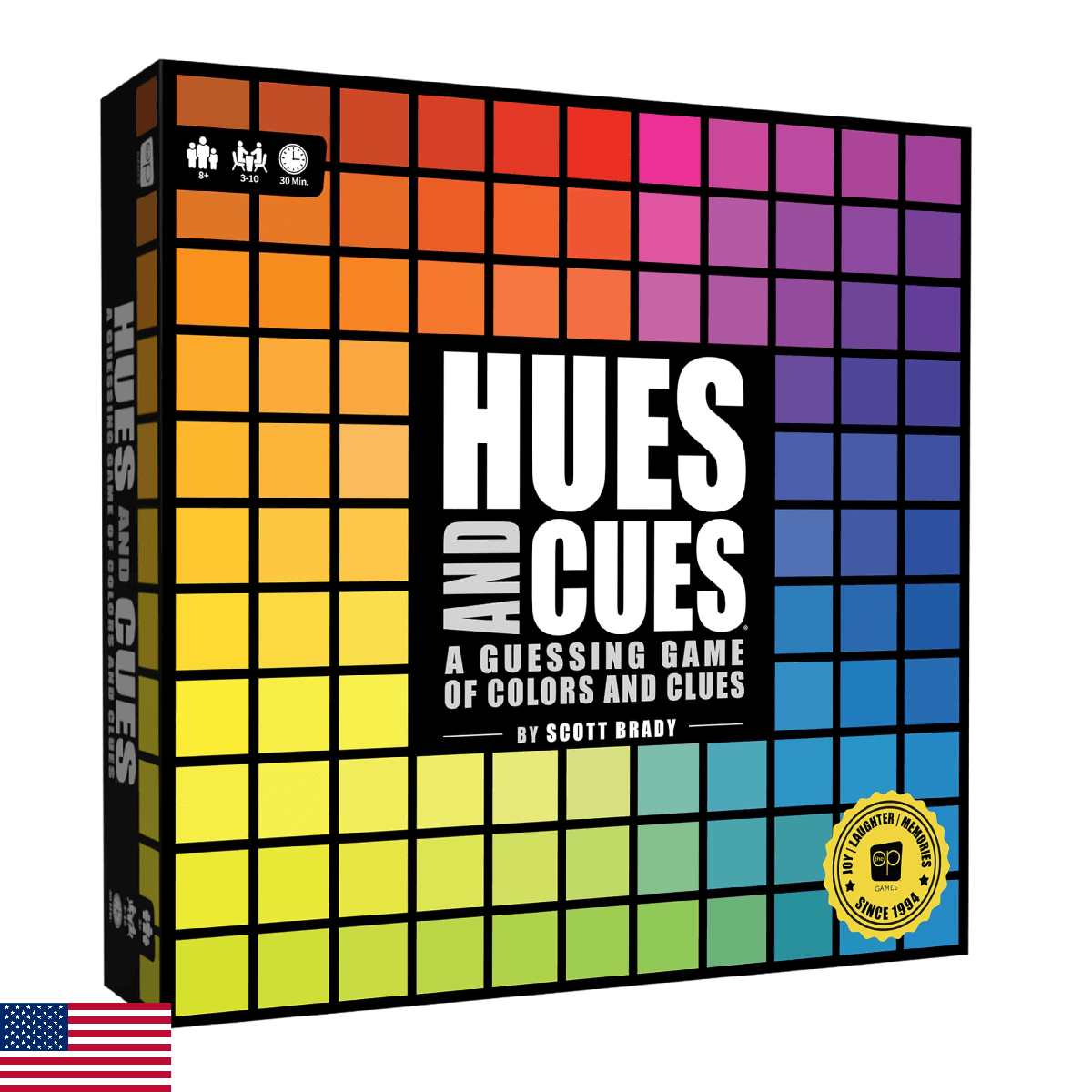HUES and CUES Color Guessing Board Game for 3-10 Players Ages 8+ 480 Color Squar - Image 1
