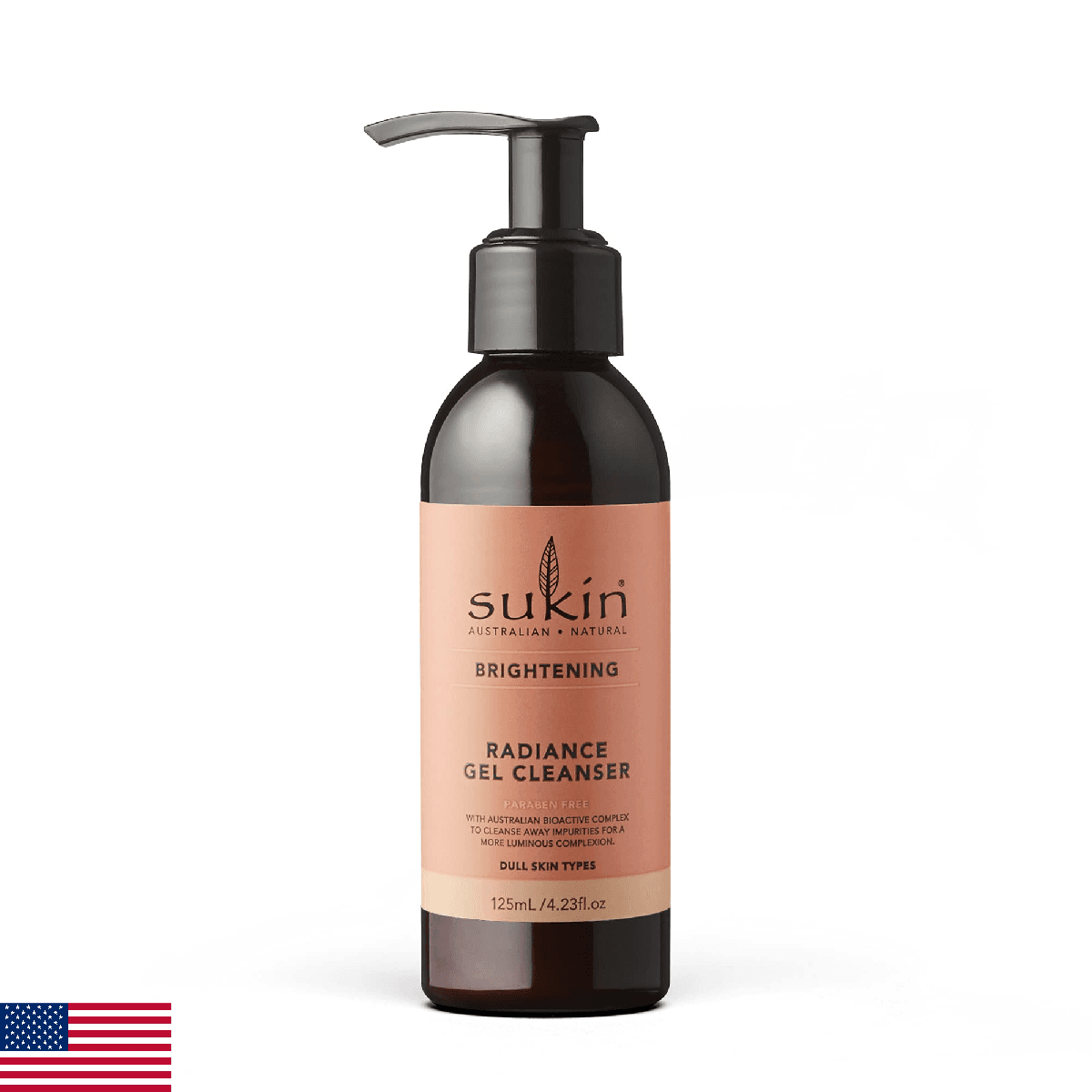 Sukin Brightening Radiance Gel Cleanser, 4.23 Ounce - Image 1