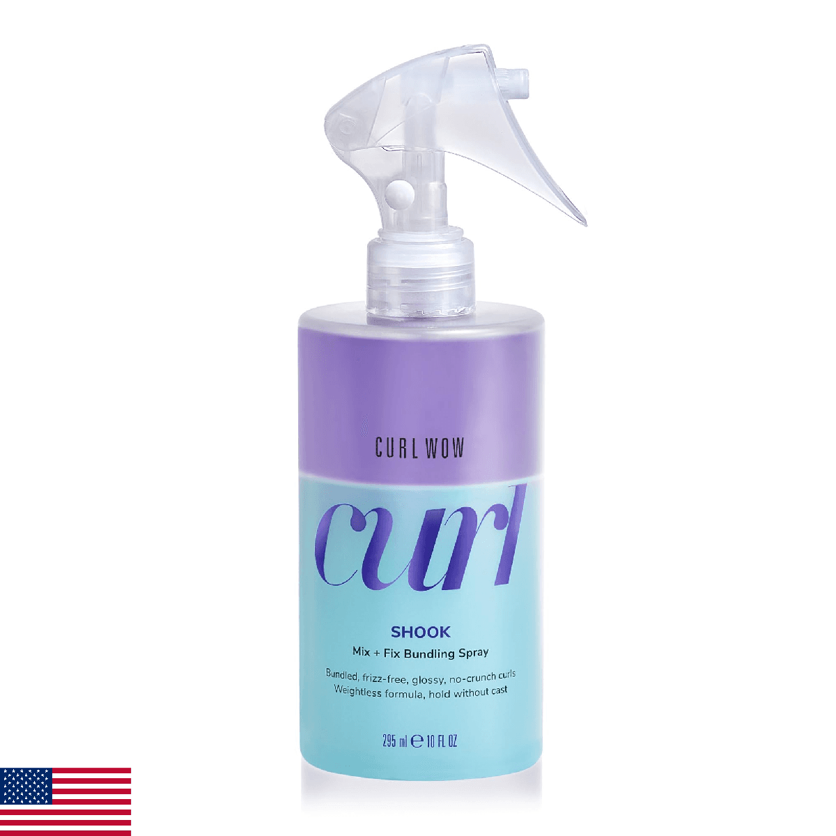 COLOR WOW Curl Wow Shook Mix + Fix Bundling Spray – Shake-to-activate spray comb - Image 1