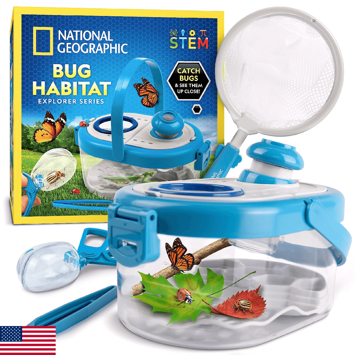 National Geographic Bug Catcher Kit for Kids - Kids Bug Habitat with Magnified V - Image 1