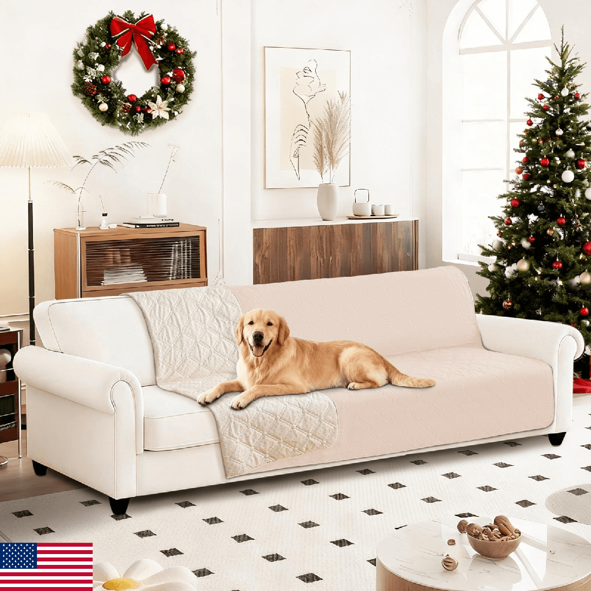 CYCMACO Waterproof Dog Bed Cover, Non-Slip Dog Blanket for Couch, Couch Covers f - Image 1