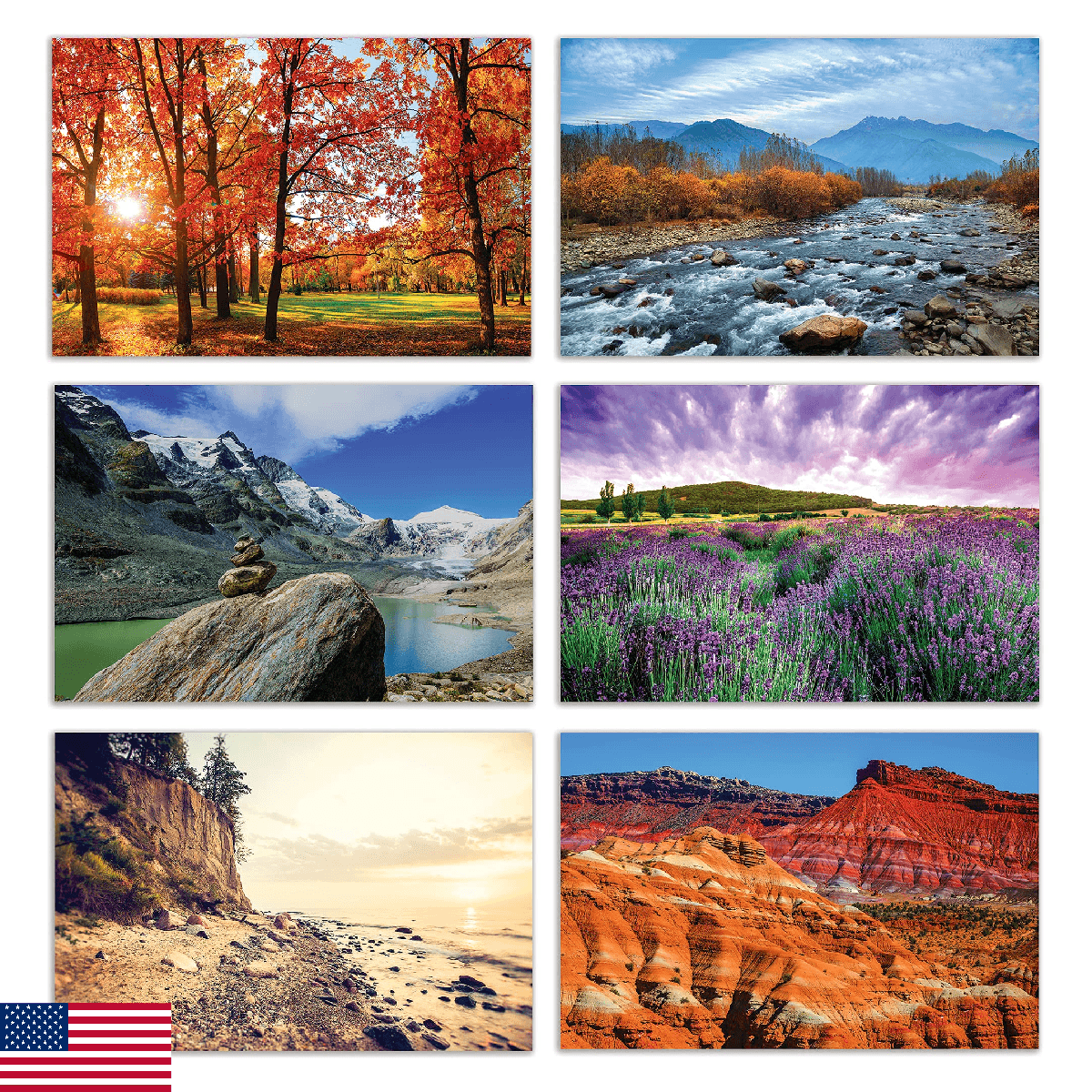 Better Office Products 50-Pack All Occasion Greeting Cards Box Set, 4 x 6 inch, - Image 1