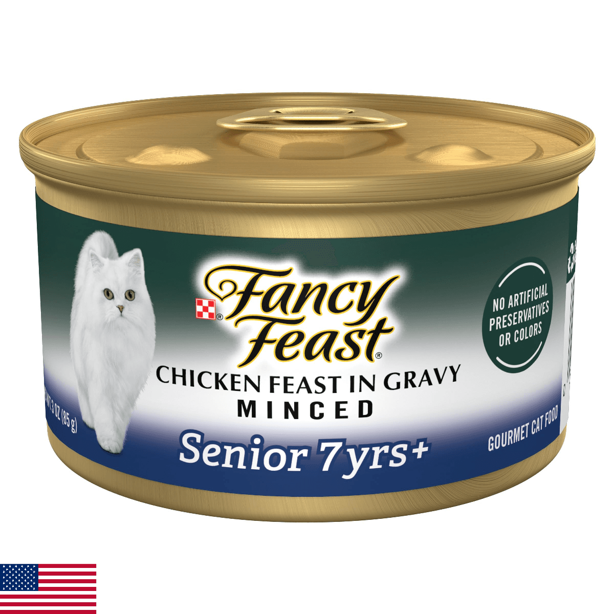 Purina Fancy Feast Senior Wet Cat Food 7 Years Plus Chicken Feast in Gravy Mince - Image 1