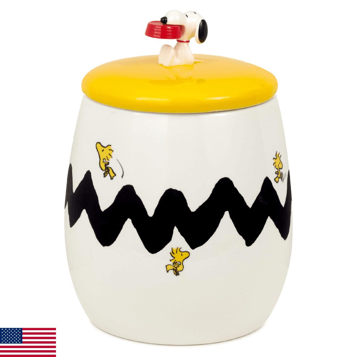 Hallmark Peanuts Cookie Jar With Sound, 10" (Snoopy and Woodstock) Gift for Fans - Image 1