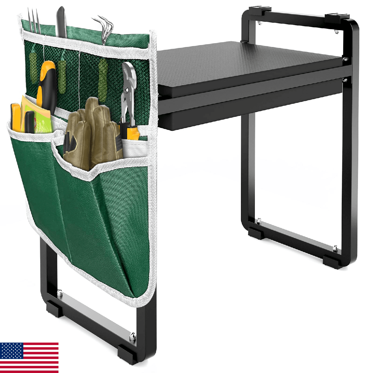 FLINTER 10.2" Wider Garden Kneeler and Seat, Heavy Duty Thick Gardening Bench fo - Image 1