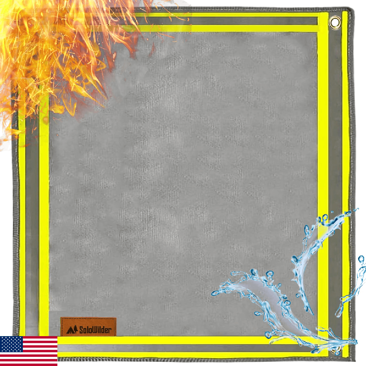 SoloWilder Wood Stove Mat 40" Fire Pit Grill Mat for Tent Stove Deck Patio Grass - Image 1