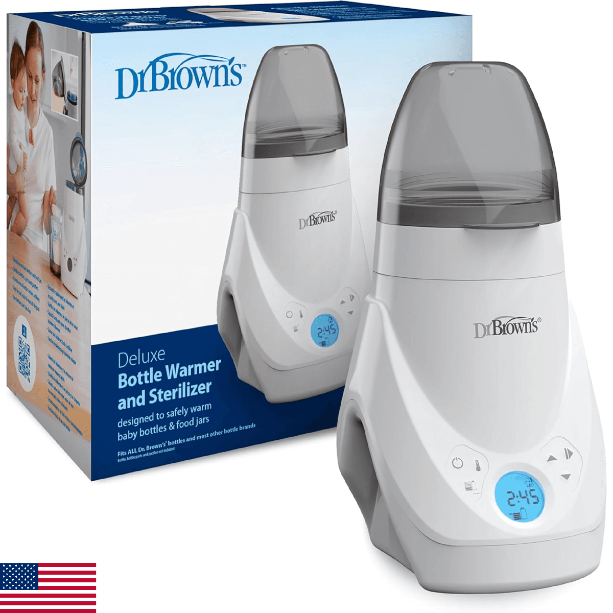 Dr. Brown's Deluxe Baby Bottle Warmer and Sterilizer for Formula, Breast Milk, a - Image 1