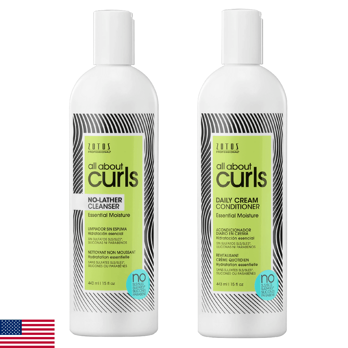 All About Curls No-Lather Cleanser Shampoo & Daily Cream Conditioner | Essential - Image 1