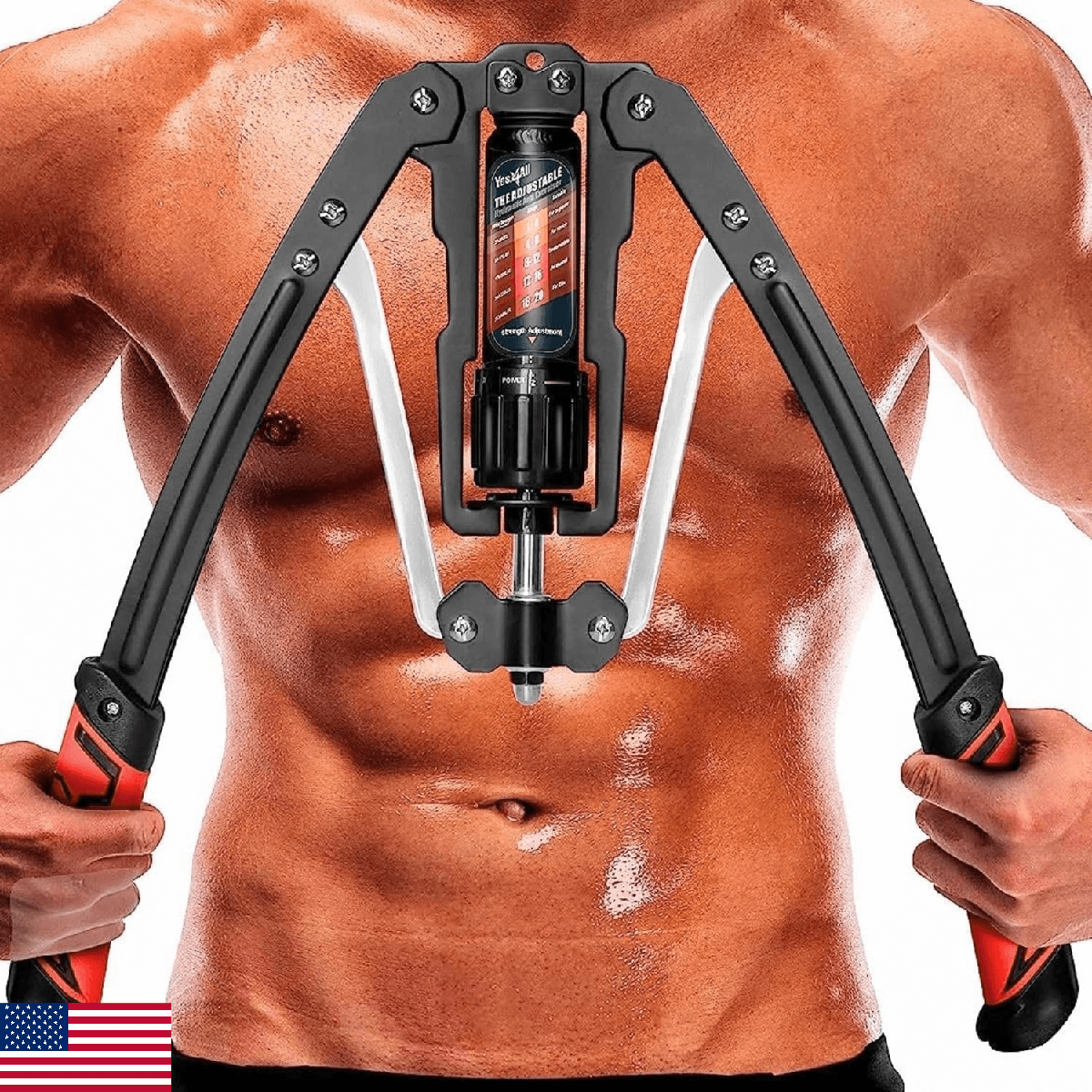 Yes4All Twister Arm Exerciser - Adjustable 22-440lbs Hydraulic Power, Home Chest - Image 1