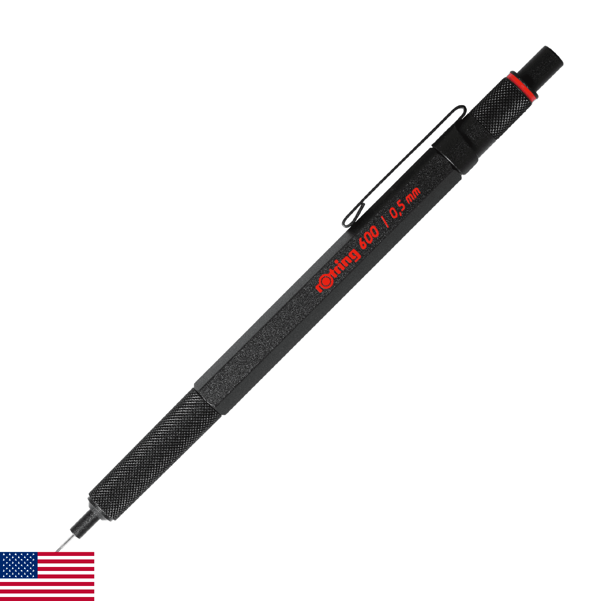 Rotring 600 Mechanical Pencil, 0.5 mm, Black - Perfect for Writing, Drafting, En - Image 1