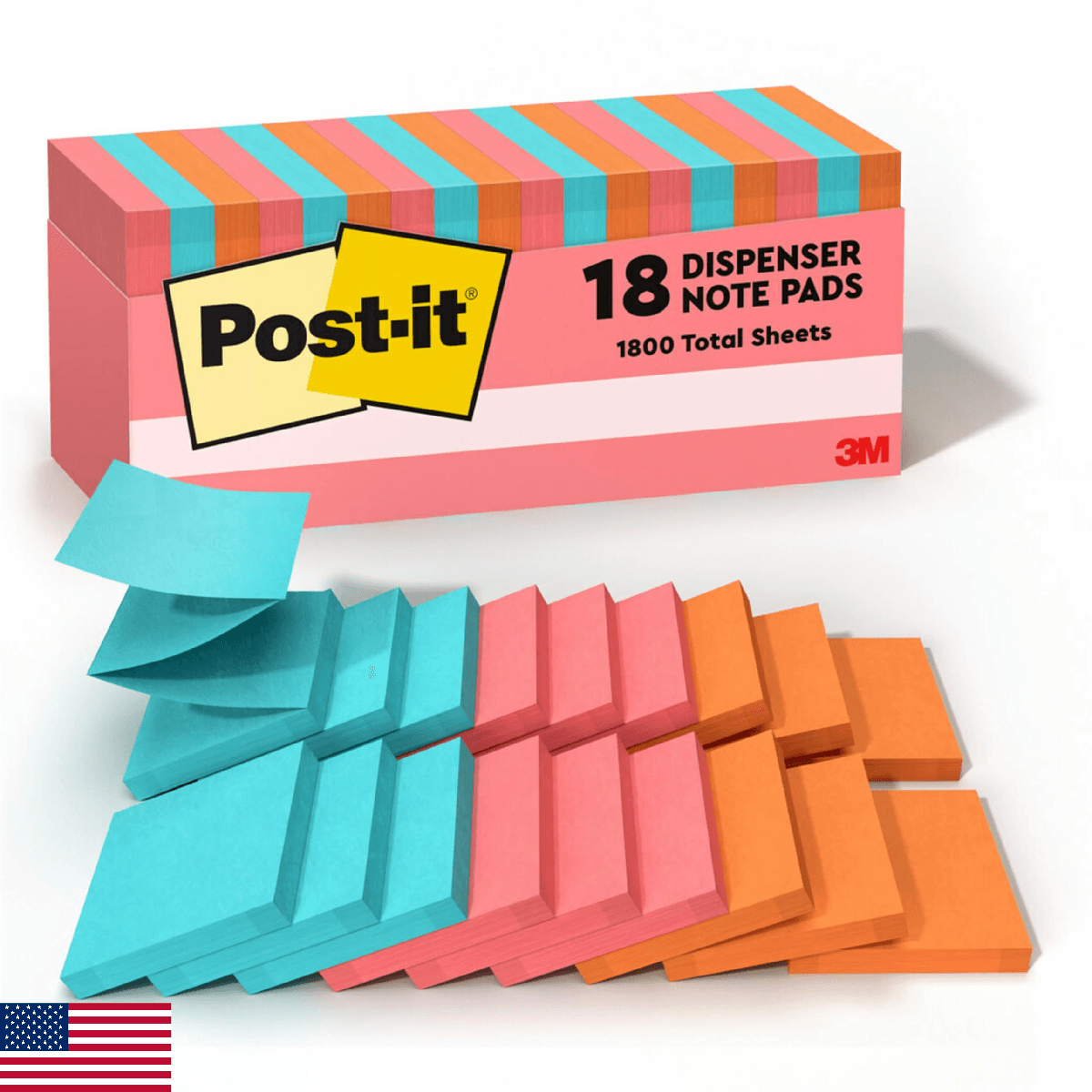Post-it Pop-up Notes, 3x3 in, 18 Pads, America's #1 Favorite Sticky Notes, Popti - Image 1