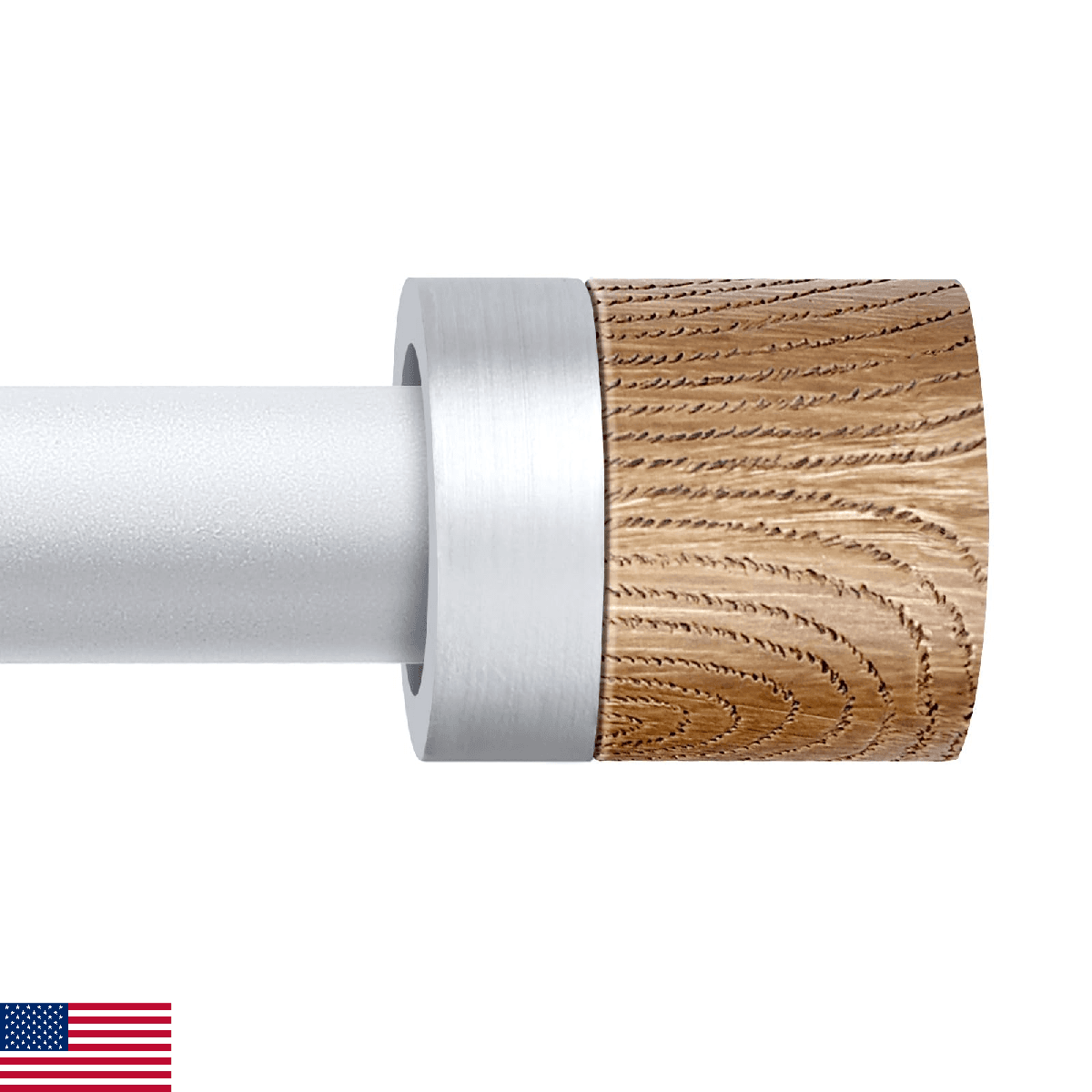 Silver Curtain Rods for Windows 72 to 144 Inches(6-12ft),1 inch Adjustable Windo - Image 1