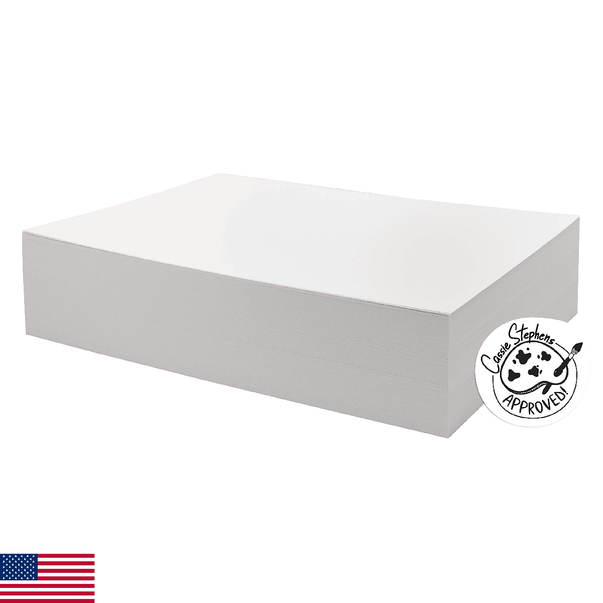 UCreate Watercolor Paper, White, Bulk, 90lb., 9" x 12", 250 Sheets - Image 1