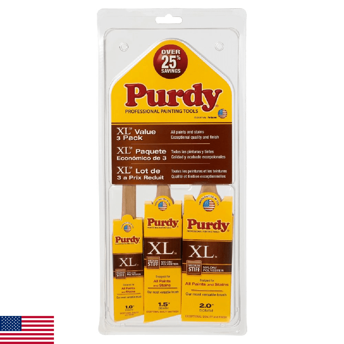 Purdy 140853100 XL Brush 3 Pack - Image 1
