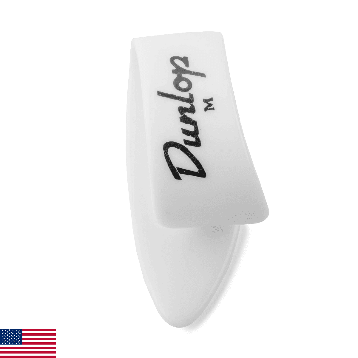 JIM DUNLOP 9002R White Plastic Thumbpicks, Medium, 12/Bag - Image 1