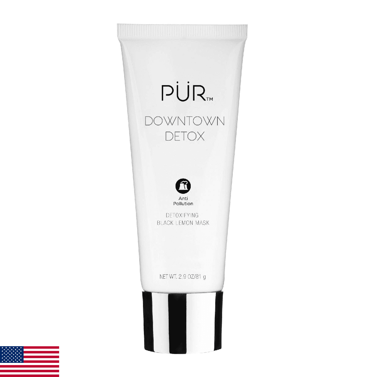 PÜR MINERALS Downtown Detox Detoxifying Black Lemon Face Mask, Helps Draw Out Im - Image 1