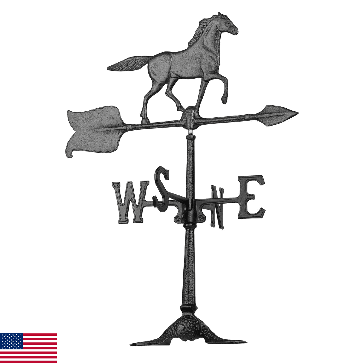 Whitehall Products Horse Accent Weathervane 24-Inch Black - Image 1