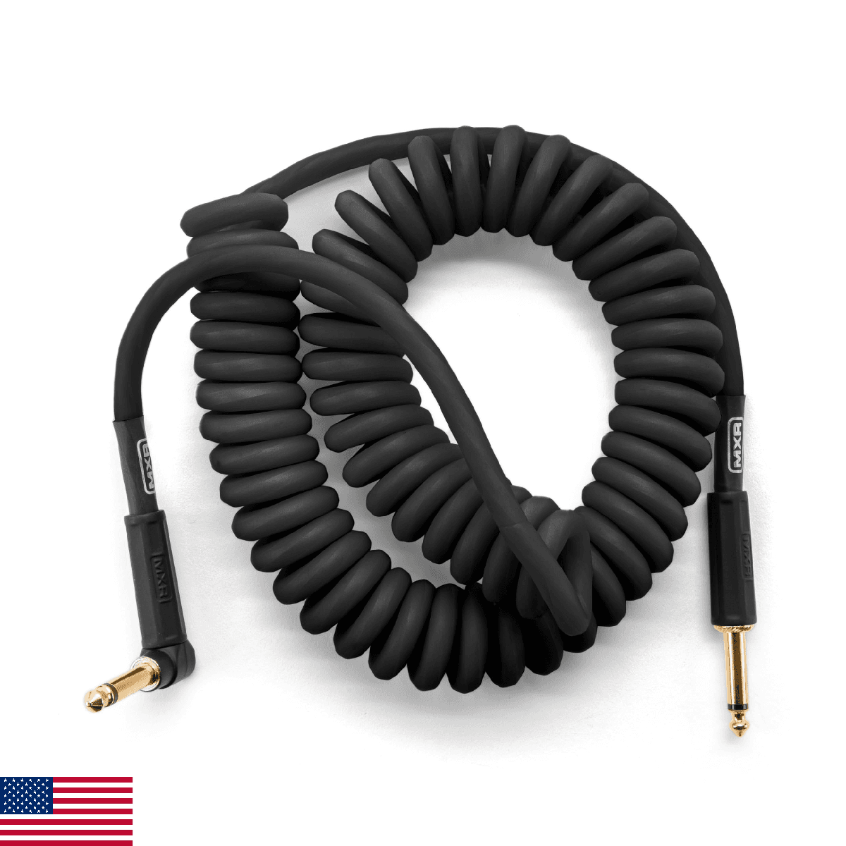 Jim Dunlop MXR® 15 ft Coil Cable Black Right/Straight - Image 1