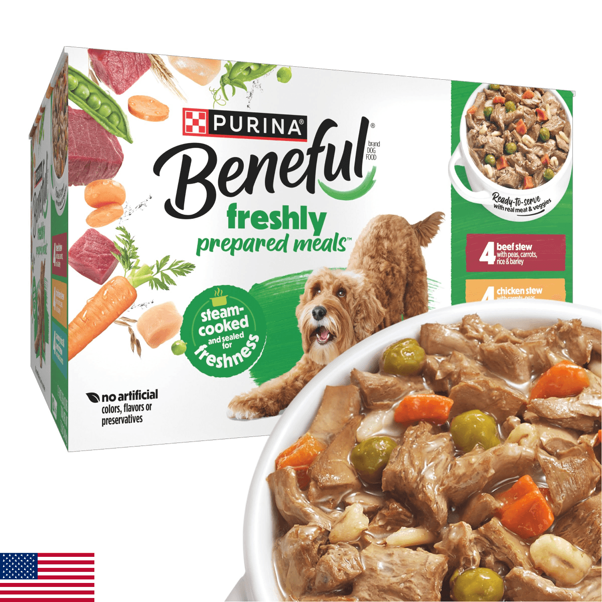 Purina Beneful Gravy Wet Dog Food Variety Pack, Prepared Meals Stew - (12) 10 oz - Image 1