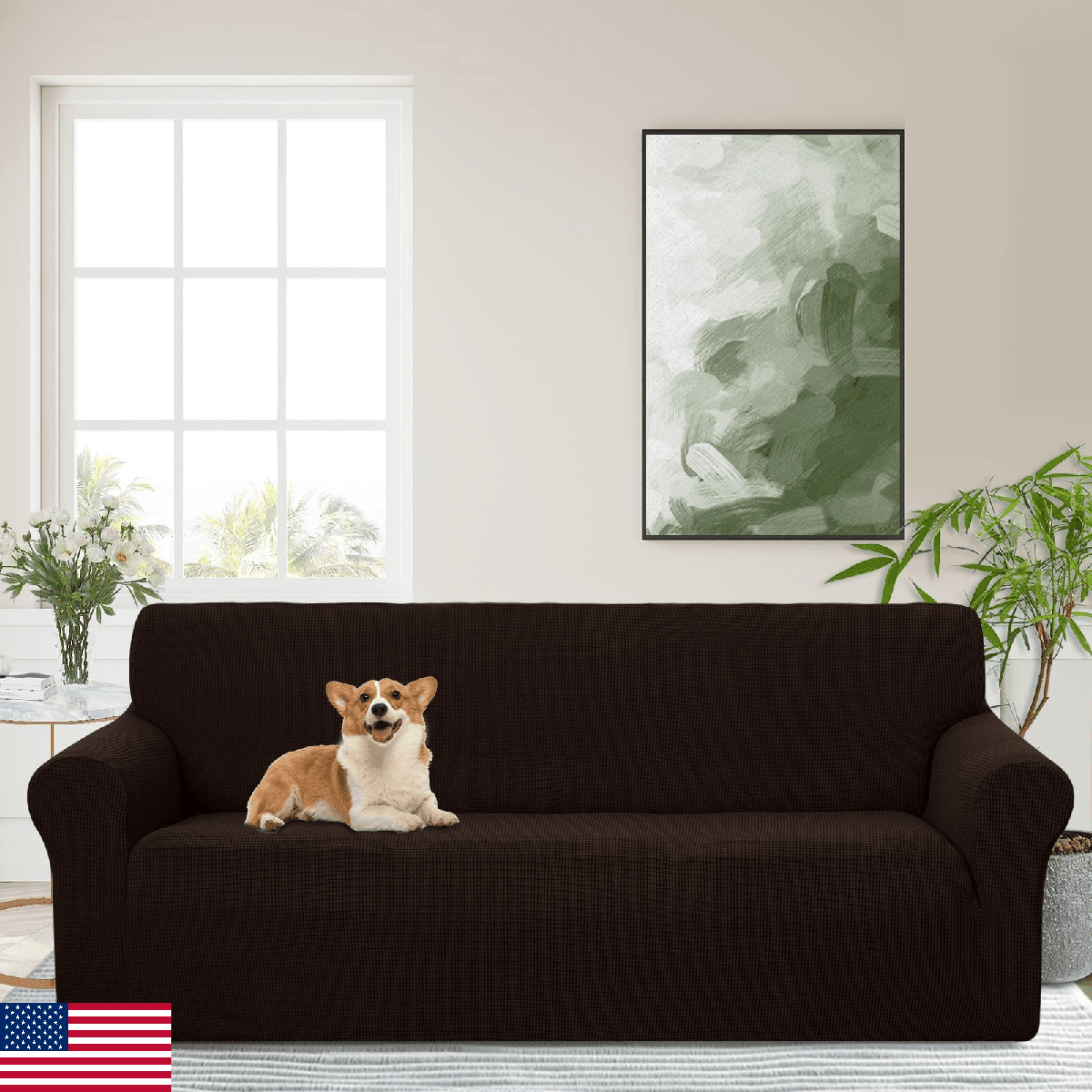 Luxshare Stretch Sofa Slipcover for Large Couch - Washable Furniture Protector - Image 1