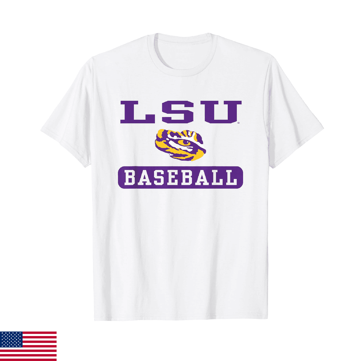 LSU Tigers Baseball Logo Officially Licensed T-Shirt - Image 1