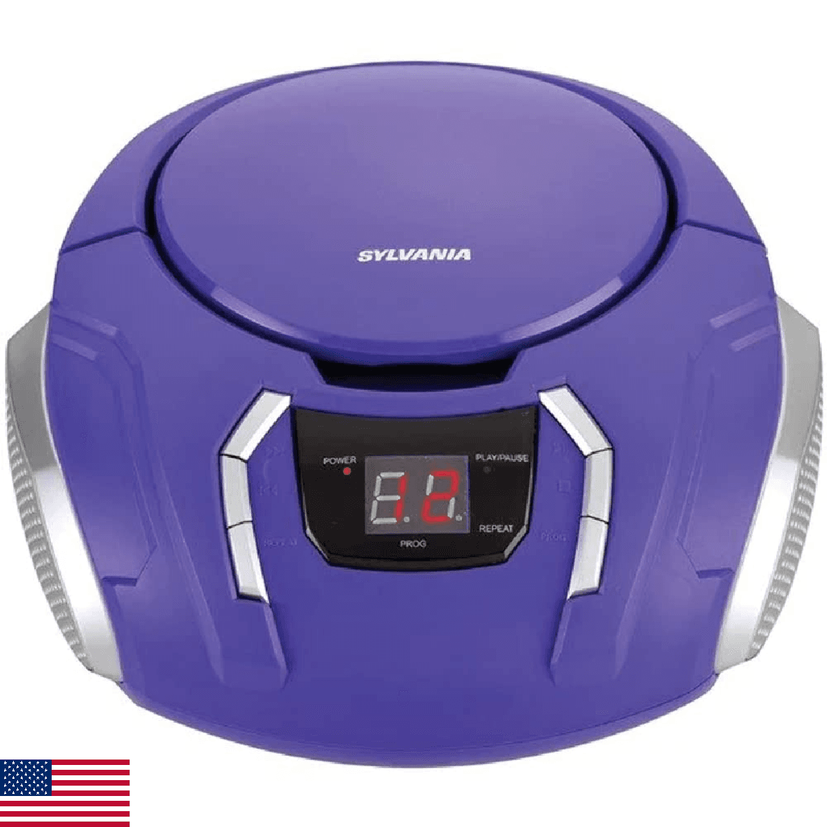 Proscan Elite Portable CD Boombox AM/FM Radio AUX - Purple - Image 1