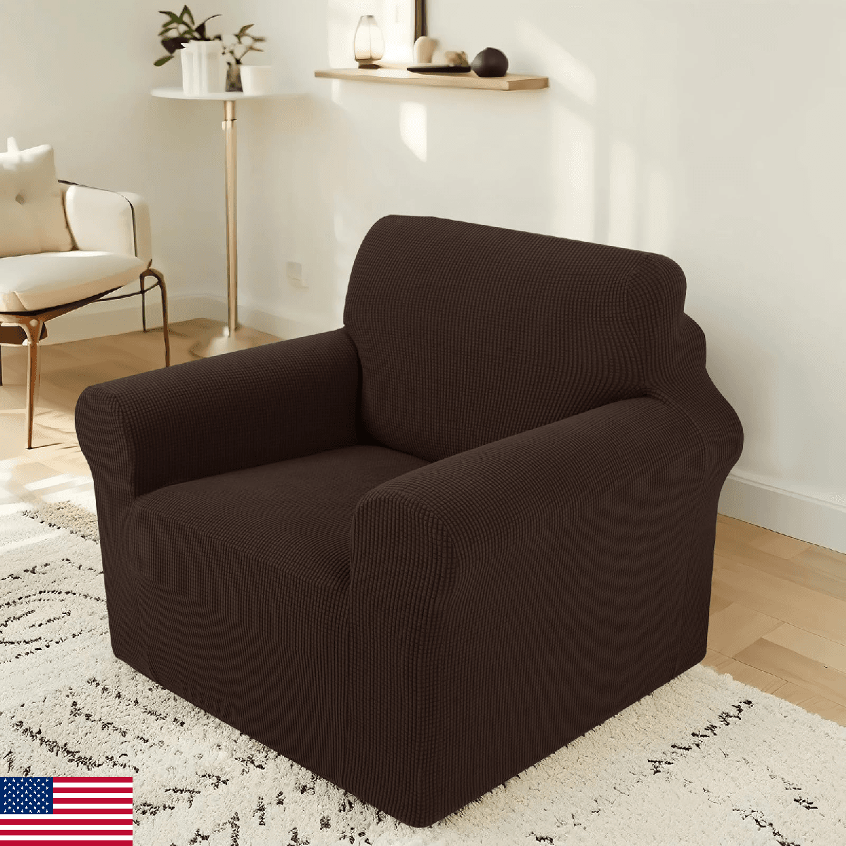 Luxshare Stretch Sofa Slipcover Chair Furniture Protector w/ Non-Skid Foam - Cho - Image 1