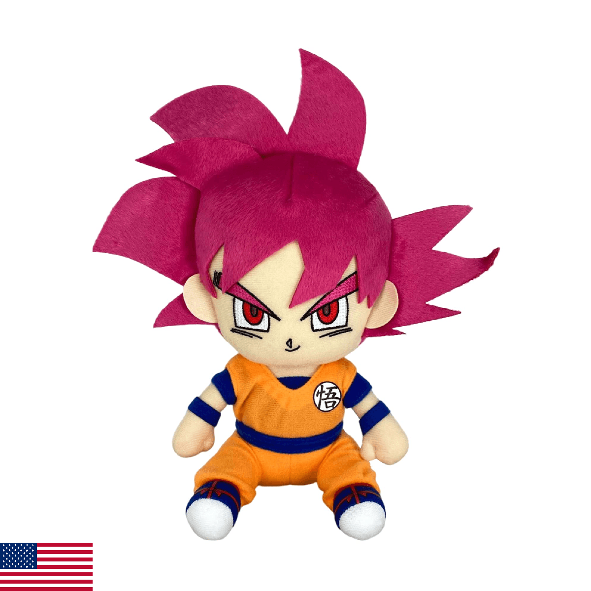 Great Eastern Entertainment SSGSS Goku Sitting Plush 7'' - Image 1