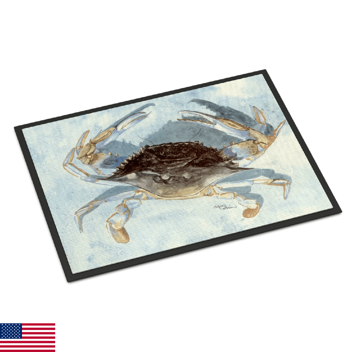 Caroline's Treasures Blue Crab 24x36 Indoor Outdoor Doormat Front Door Mat - Image 1