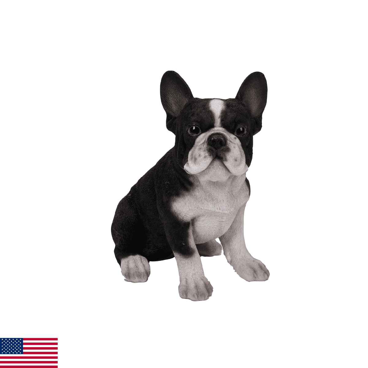 Hi-Line Gift Ltd Sitting French Bulldog Puppy Statue - Image 1