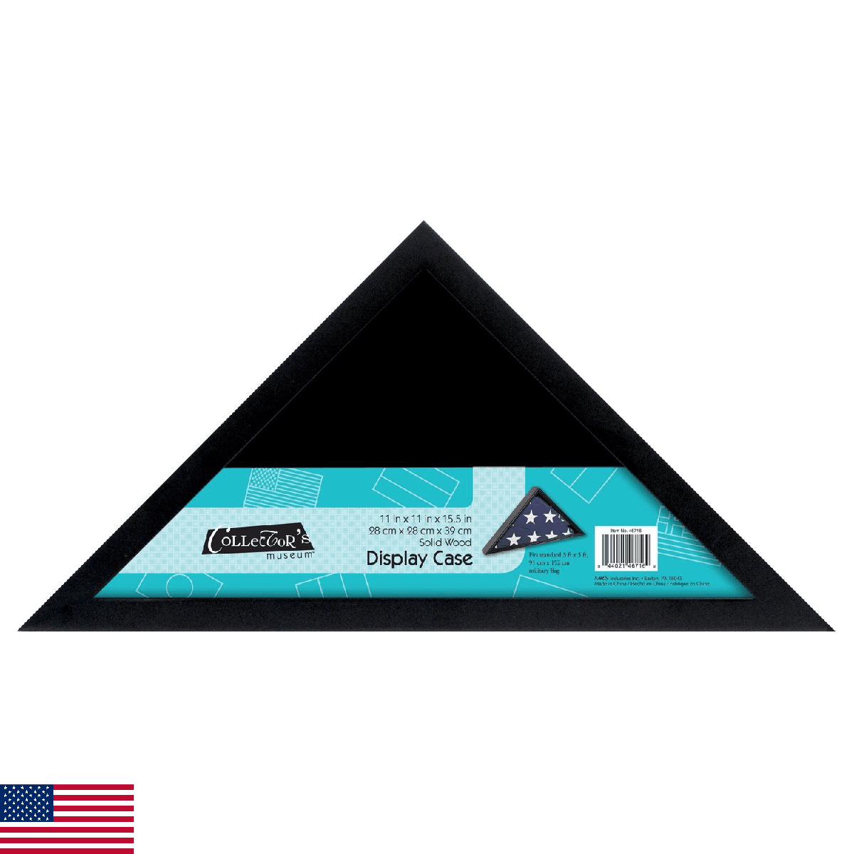 MCS 11x15.5 Inch Mini Flag Display Case for standard 3 by 5-feet military flag, - Image 1