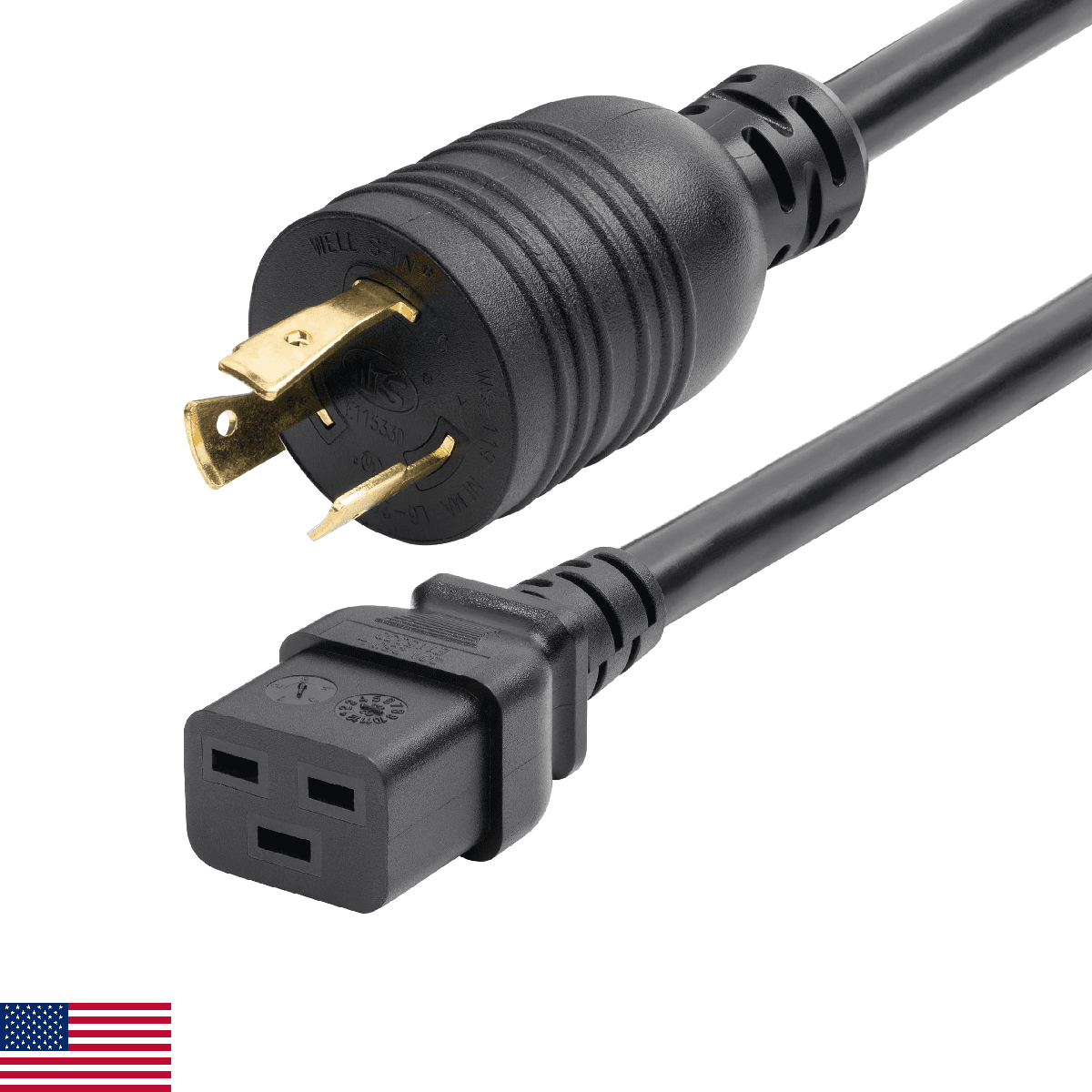 StarTech 6ft Heavy Duty Power Cord NEMA L6-20P IEC C19 20A 250V 12AWG - Image 1