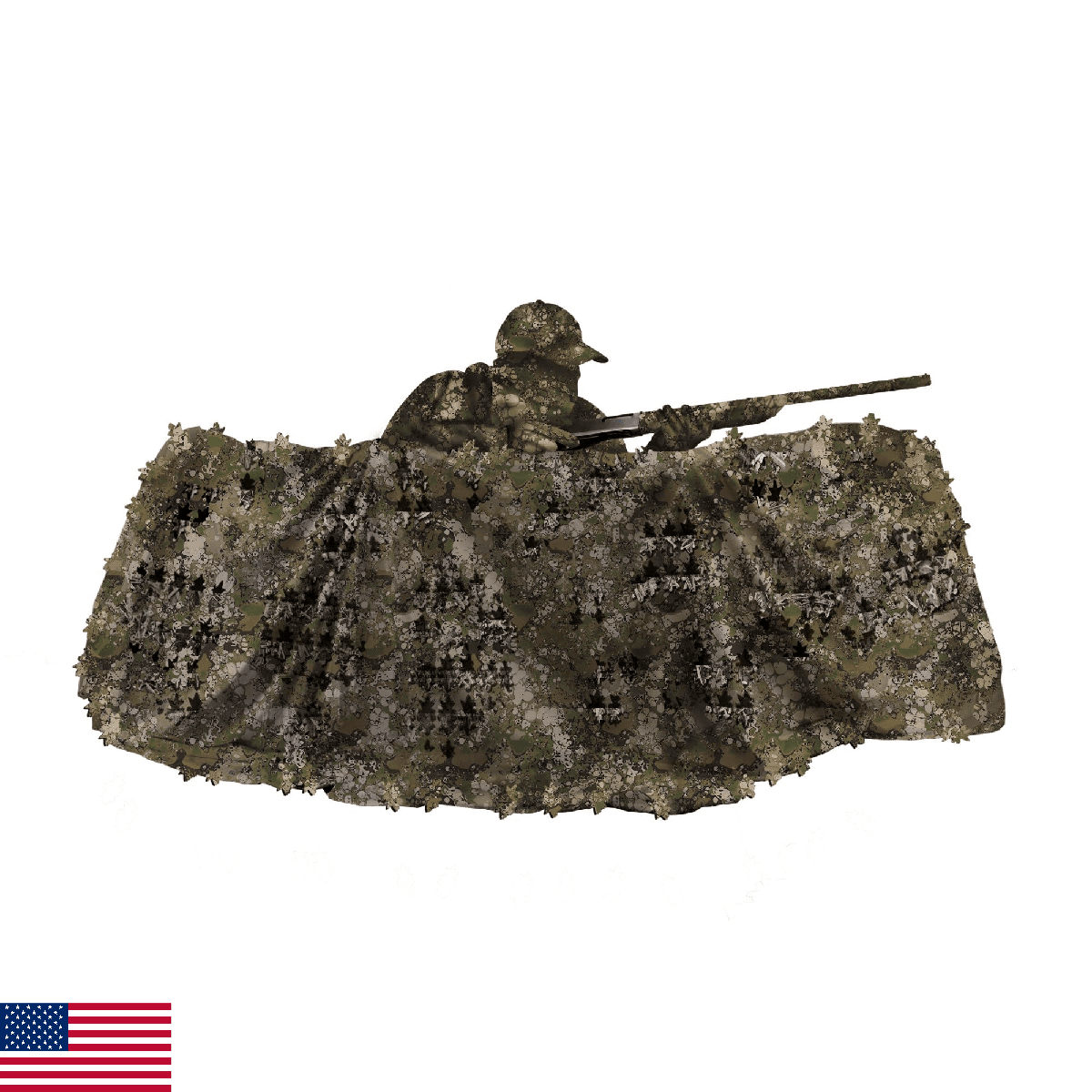 Allen Company Vanish 3D Leafy Omnitex, 12’ x 56”, Veil Terrain Camo - Image 1