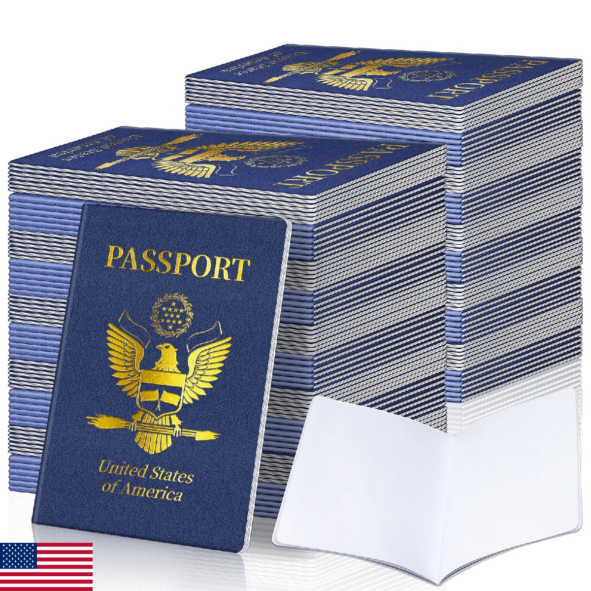 110 Pcs Kenburg Blank Passport Notebook Kids Travel Journal 4x5.5" Theme Party F - Image 1