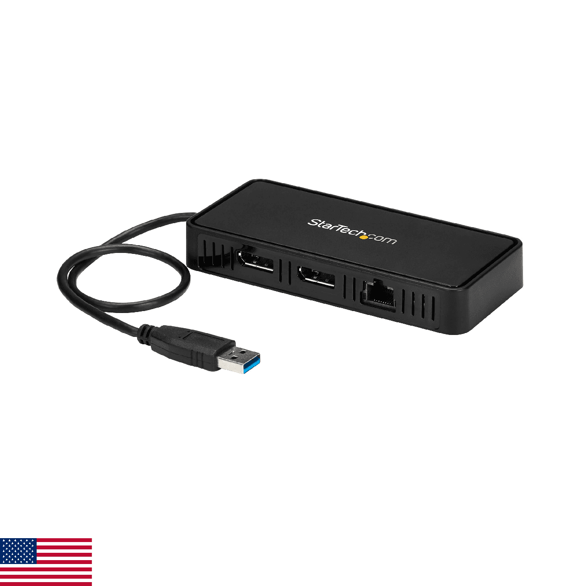 StarTech USB 3.0 Mini Dock - Dual 4K 60Hz DisplayPort, Gigabit Ethernet, TAA - Image 1