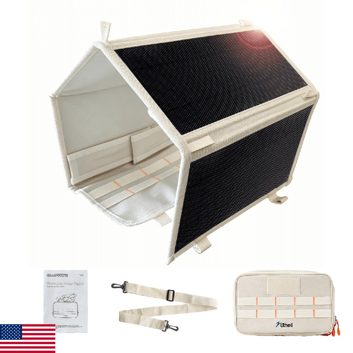 Litheli 24W Portable Solar Panel Charger Foldable Mini Solar Panel for Camping H - Image 1