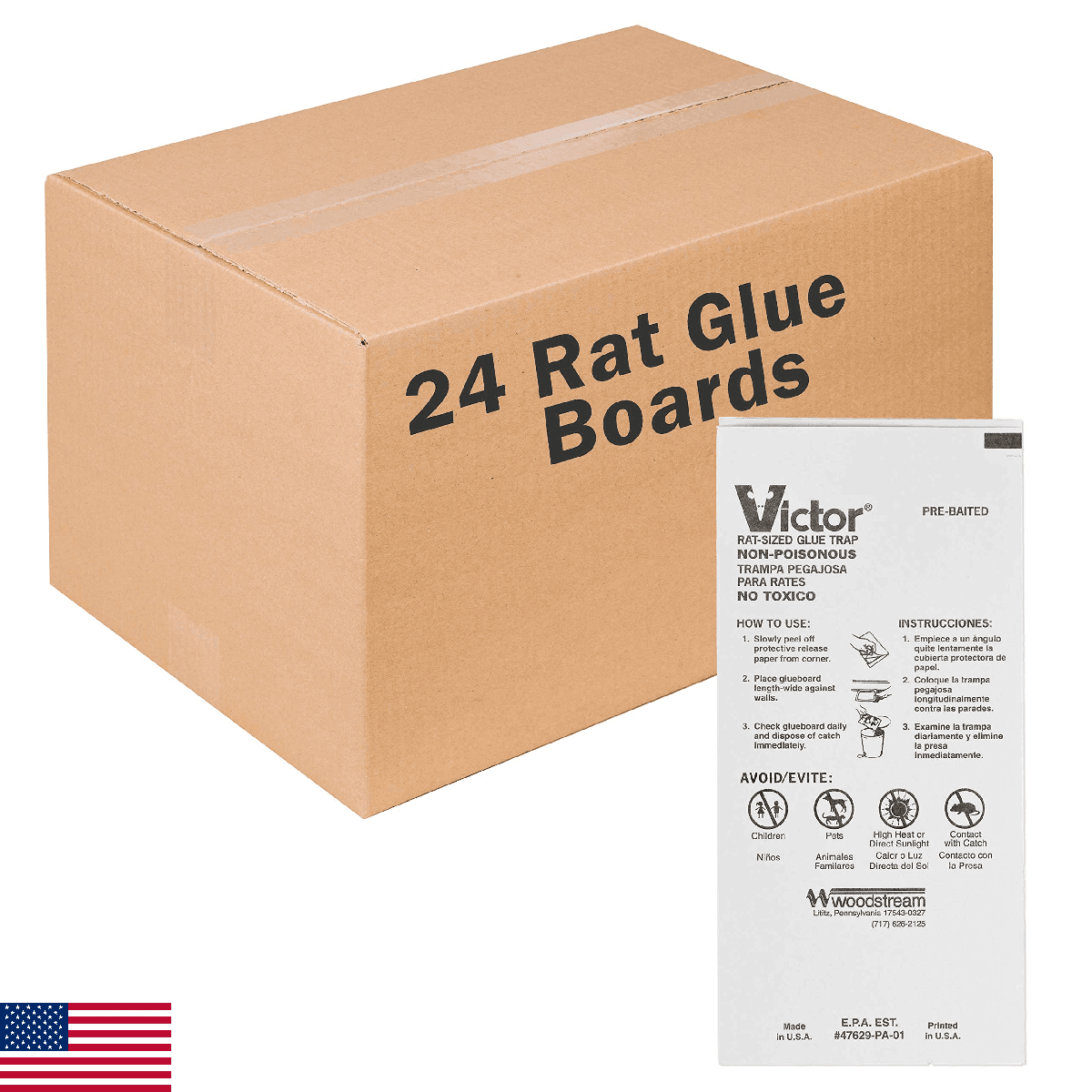 Victor M319 Pro Glue Boards - Insect & Rodent Monitoring - 24 Pack - Image 1