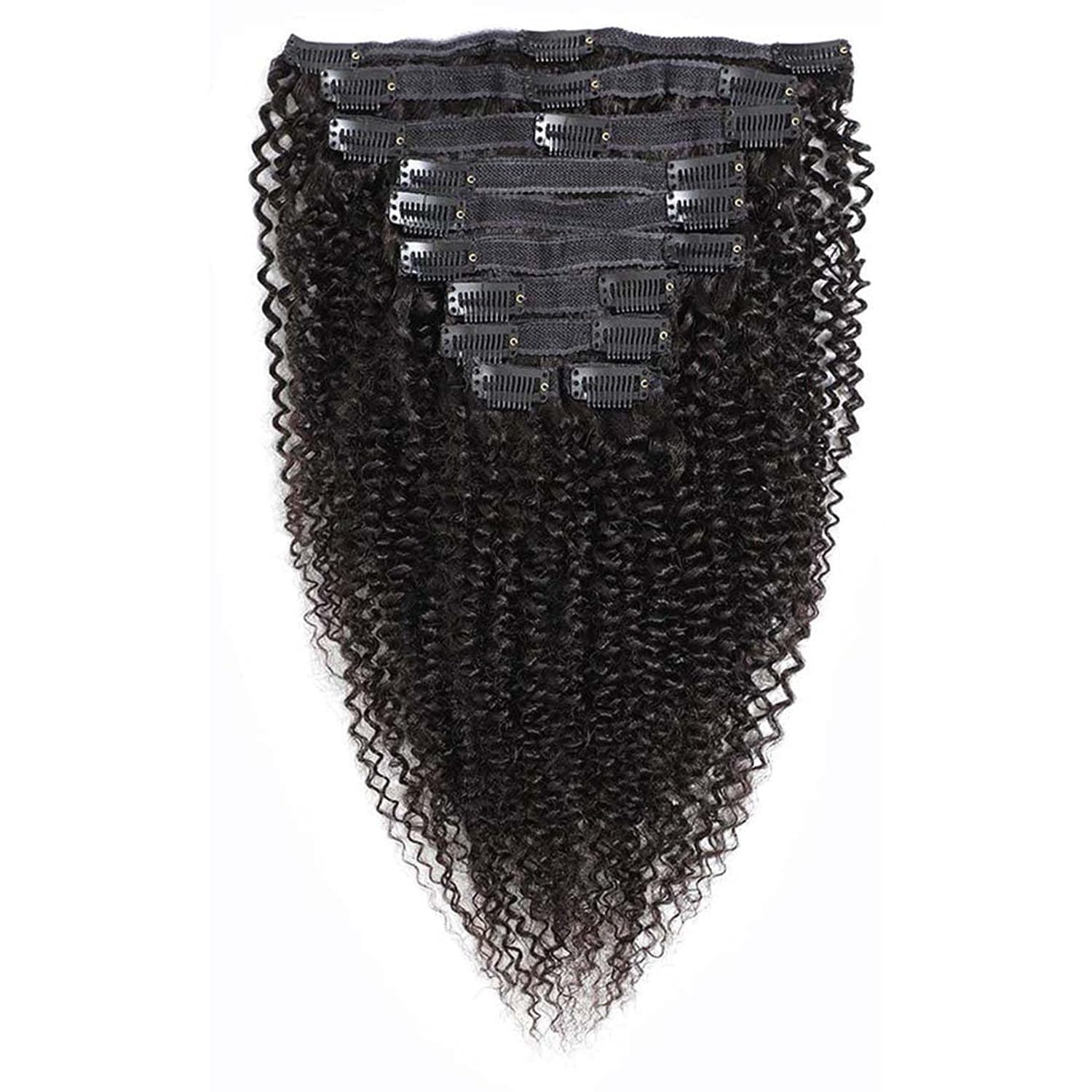VTAOZI Curly Clip in Hair Extensions Real Human Hair for Black Women Brazilian 3 - Image 1