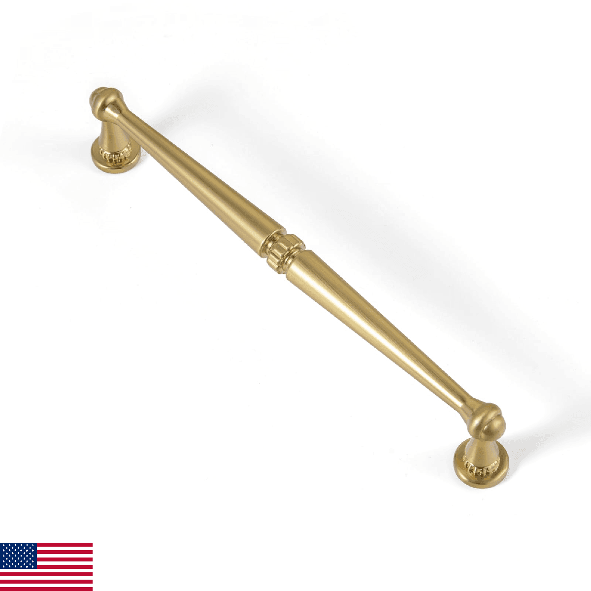 Goo-Ki 6 Pack Brushed Gold Cabinet Handle Drawer Pulls 6.3in Solid Zinc Modern G - Image 1