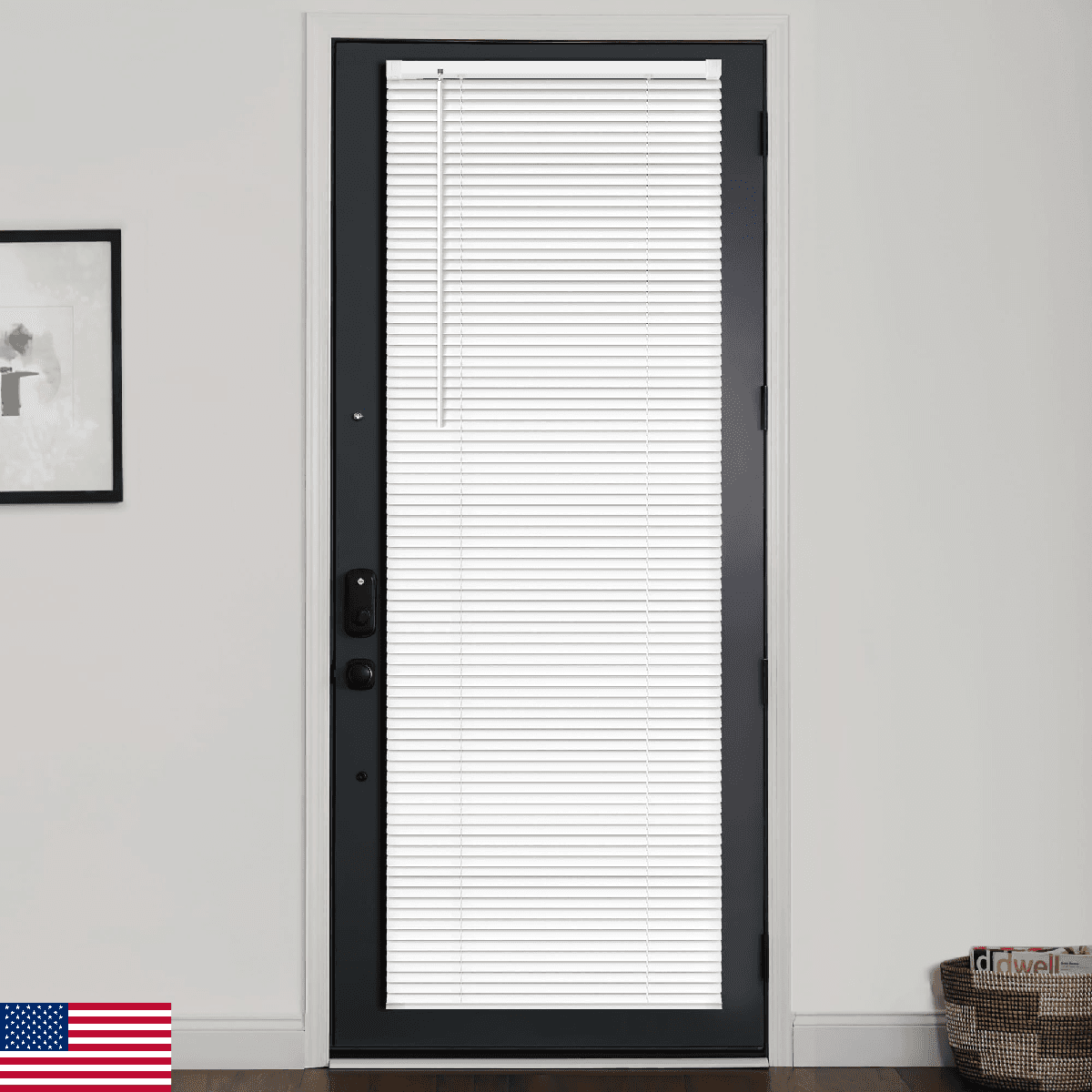LazBlinds 1" Vinyl Mini Blinds - Cordless French Door, Privacy, Light Filtering - Image 1