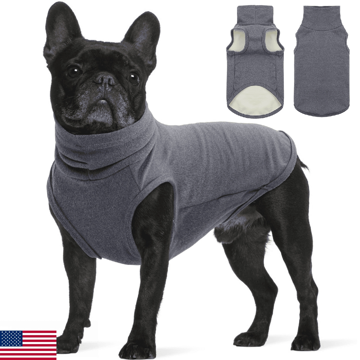 ROZKITCH Dog Sweaters Soft Fleece Pullover Sweatshirt Pajamas, Turtleneck Warm P - Image 1