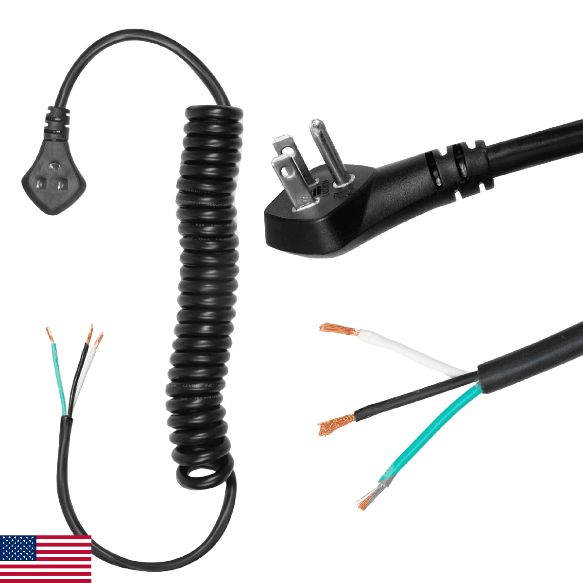 Iron Forge Cable 11ft Coiled 15A SJEOW Oil Resist. Ext. Cord 14AWG - Image 1