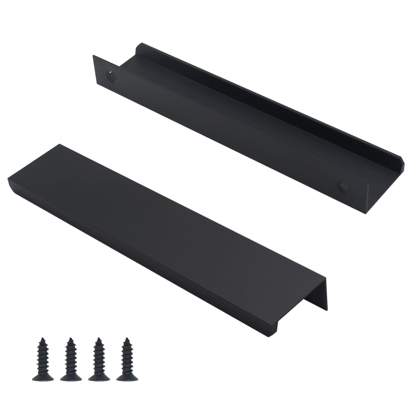 HANIHUA 30-Pack Black Cabinet Handles Finger Pulls 150mm Matte Modern Kitchen - Image 1