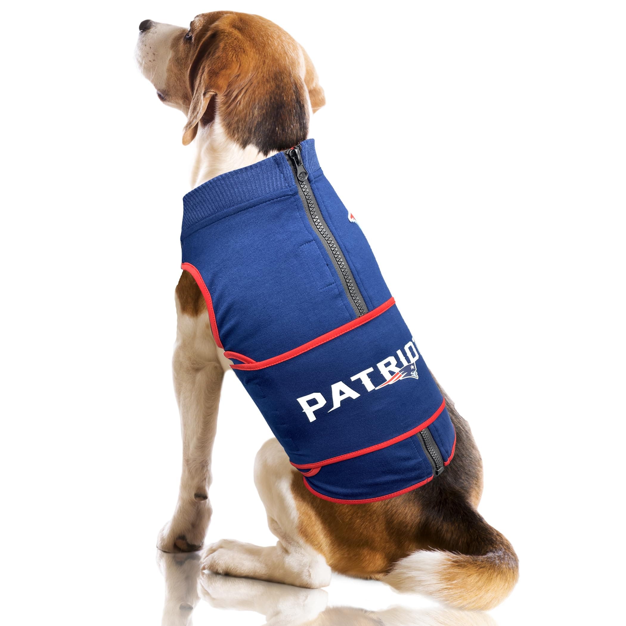 NFL New England Patriots Dog Anxiety Shirt Calming Vest for Dogs - Image 1