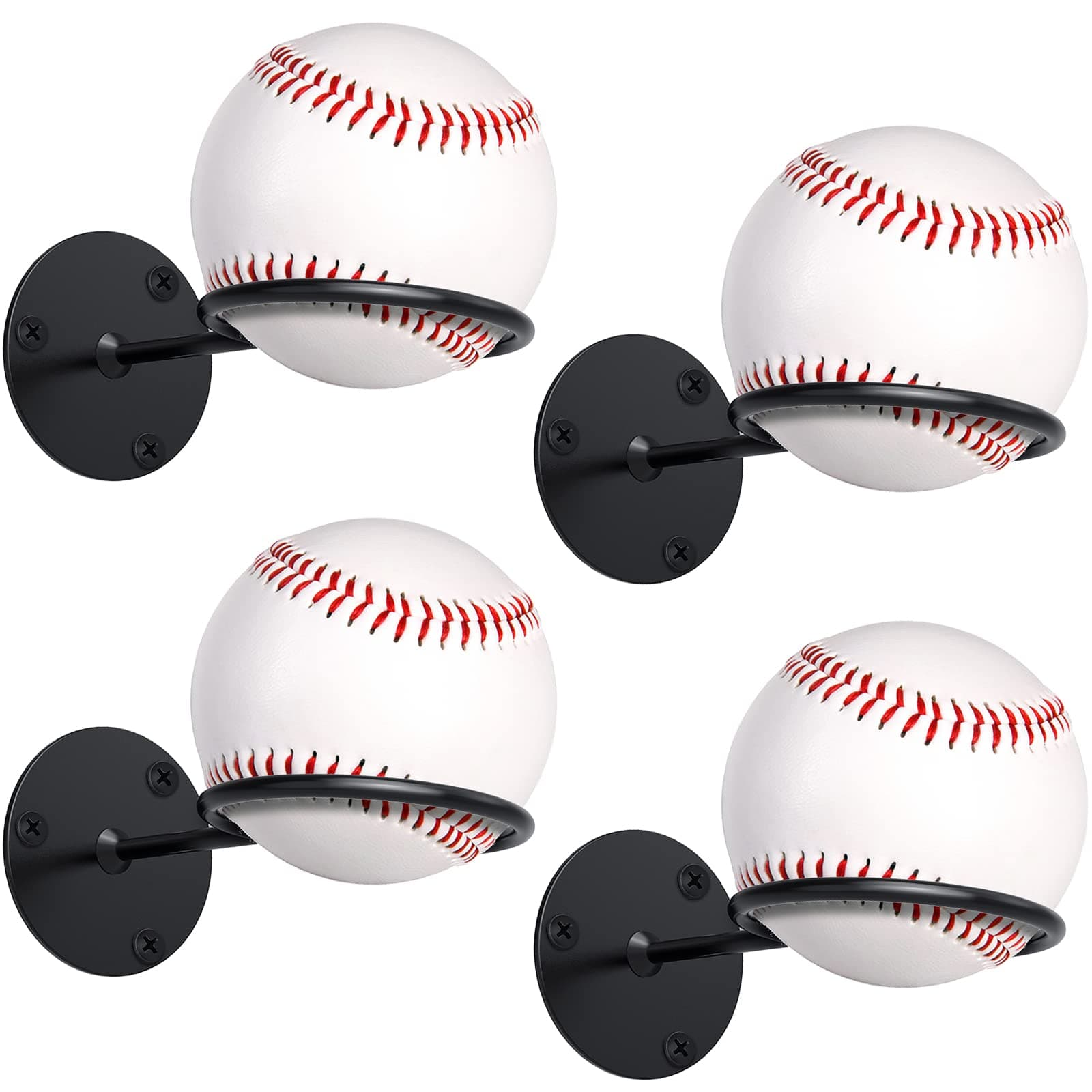 Threan 10 Pcs Baseball Softball Display Memorabilia Holder Baseball Wall Mount H - Image 1